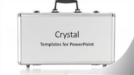  Presentation with netwok security - PPT layouts consisting of security aluminum case on white background and a light gray colored foreground