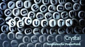  Presentation with encryption - Slide deck featuring security and encryption random alphabets background and a ocean colored foreground