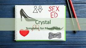  Presentation with security awareness - Beautiful presentation design featuring security awareness - notepad with words sex ed backdrop and a soft green colored foreground