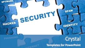  Presentation with blue puzzle pieces - Amazing presentation theme having security blue puzzle pieces assembled backdrop and a teal colored foreground