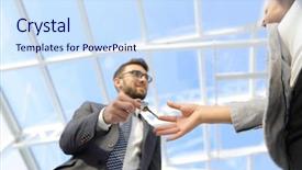  Presentation with estate - Beautiful PPT layouts featuring security building access - cropped image of estate agent backdrop and a sky blue colored foreground