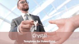  Presentation with estate - Theme with security building access - cropped image of estate agent background and a coral colored foreground