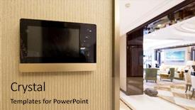  Presentation with camera security - Amazing presentation design having security camera - intercom video door bell backdrop and a coral colored foreground