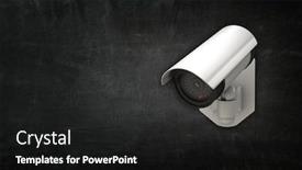  Presentation with camera security - Colorful presentation theme enhanced with security-camera-surveillance-mixed-media backdrop and a black colored foreground