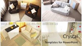  Presentation with home security camera - PPT layouts consisting of security cctv camera in home background and a soft green colored foreground