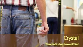  Presentation with airport security - Slides with security check at airport background and a tawny brown colored foreground