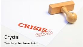  Presentation with stamp - Presentation enhanced with security checking - concept crisis rubber stamp ink background and a white colored foreground