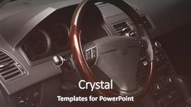  Presentation with wheel - Presentation design enhanced with security dashboard - stylish steering wheel in modern background and a  colored foreground