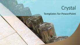  Presentation with wooden - Colorful PPT layouts enhanced with security firms - diagonal line made by wooden backdrop and a  colored foreground