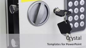  Presentation with safe medicine - Presentation design enhanced with security firms - image of safe background and a light gray colored foreground