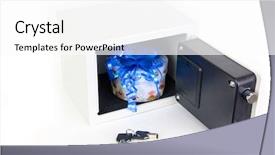  Presentation with safe - Beautiful slide deck featuring security firms - present in a safe backdrop and a  colored foreground