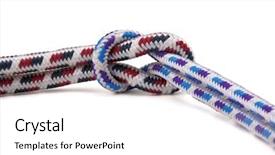  Presentation with rope - PPT theme enhanced with security firms - rope isolated on white background background and a  colored foreground