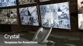  Presentation with security guard - Slide deck featuring security guard at night background and a tawny brown colored foreground