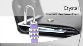  Presentation with unlock - Colorful slide set enhanced with security guard sales - abstract unlock your wallet backdrop and a light gray colored foreground