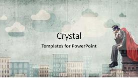  Presentation with building security - Colorful PPT layouts enhanced with security intelligence - young man in superhero costume backdrop and a light gray colored foreground