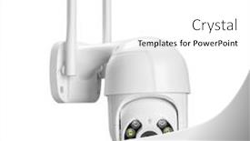  Presentation with camera security - Colorful PPT layouts enhanced with security-ip-camera-isolated backdrop and a white colored foreground