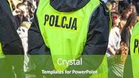  Presentation with police tribute - Audience pleasing presentation consisting of security law enforcement - polish police in action backdrop and a  colored foreground