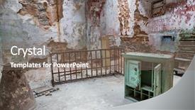  Presentation with jail - PPT theme enhanced with security memorial - jail interior with rusty cell background and a gray colored foreground