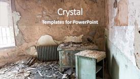  Presentation with jail - Colorful presentation theme enhanced with security memorial - jail interior with rusty cell backdrop and a coral colored foreground