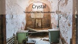  Presentation with jail - Audience pleasing PPT theme consisting of security memorial - jail interior with rusty cell backdrop and a soft green colored foreground