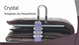  Presentation with unlock - Theme enhanced with security money - abstract unlock your wallet background and a white colored foreground