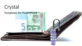  Presentation with unlock - PPT theme consisting of security money - abstract unlock your wallet background and a white colored foreground