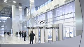  Presentation with female security officer - Cool new presentation with security officers at the entrance backdrop and a light blue colored foreground