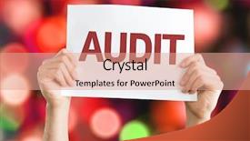  Presentation with operations security - PPT theme with security operations - audit card with colorful background background and a coral colored foreground