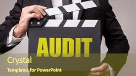  Presentation with operations security - Cool new PPT theme with security operations - audit backdrop and a tawny brown colored foreground