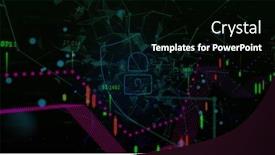  Presentation with market data - Slides consisting of security-padlock-shield-icon-over background and a black colored foreground