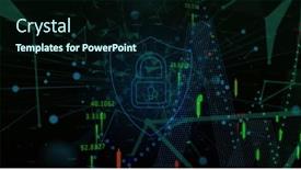  Presentation with market data - PPT layouts enhanced with security-padlock-shield-icon-over background and a wine colored foreground