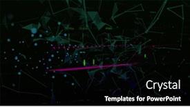  Presentation with market data - PPT theme with security-padlock-shield-icon-over background and a black colored foreground