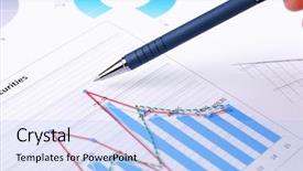  Presentation with sales - Cool new presentation design with security review - charts and graphs of sales backdrop and a light blue colored foreground