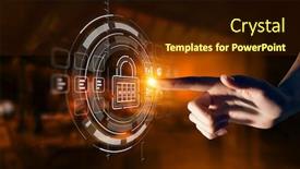  Presentation with solution - Beautiful slides featuring security-solution-concept-mixed-media backdrop and a wine colored foreground