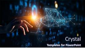  Presentation with solution - Slide set featuring security-solution-concept-mixed-media background and a navy blue colored foreground