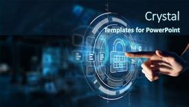  Presentation with media - PPT layouts featuring security-solution-concept-mixed-media background and a navy blue colored foreground