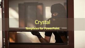  Presentation with security systems - Slides having security systems - break-in of an apartment thief background and a tawny brown colored foreground