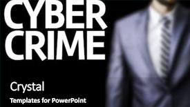  Presentation with business training - Audience pleasing theme consisting of security training - cyber crime written backdrop and a black colored foreground