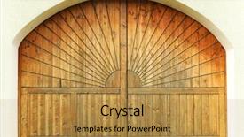  Presentation with transylvania - Amazing PPT theme having security village - traditional wooden door in transylvania backdrop and a  colored foreground