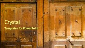  Presentation with oak door texture and - Cool new slides with security village - wooden door grunge textures backdrop and a  colored foreground