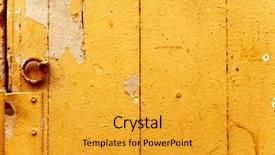  Presentation with wooden - Amazing slide deck having security village - wooden door grunge textures backdrop and a  colored foreground