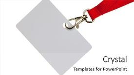  Presentation with registration - Cool new presentation with events registration - blank badge with red neckband backdrop and a white colored foreground