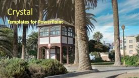  Presentation with neighborhood - Slides featuring security-watchtower-in-a-park background and a tawny brown colored foreground