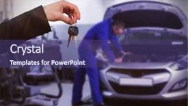  Presentation with car dealer - Amazing presentation theme having sedation - couple receiving car keys backdrop and a violet colored foreground