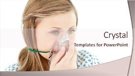  Presentation with mask - PPT theme consisting of sedation - female young patient background and a sky blue colored foreground