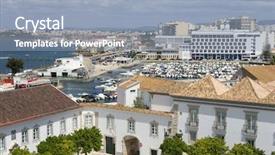  Presentation with algarve - Cool new slide deck with sedation - old city of faro algarve backdrop and a light blue colored foreground