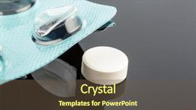  Presentation with addiction - Theme with sedation - tablets in blister pack photo background and a tawny brown colored foreground