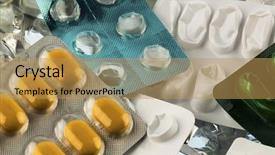  Presentation with tablets - Slide deck consisting of tablets in blister pack background and a yellow colored foreground