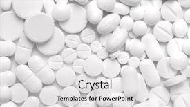  Presentation with pills - Audience pleasing presentation theme consisting of sedation - white pills backdrop and a light gray colored foreground