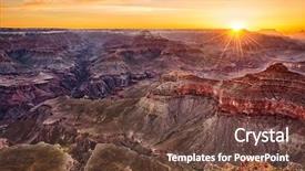  Presentation with grand canyon - Cool new presentation with sediment - beautiful colors and shapes backdrop and a tawny brown colored foreground